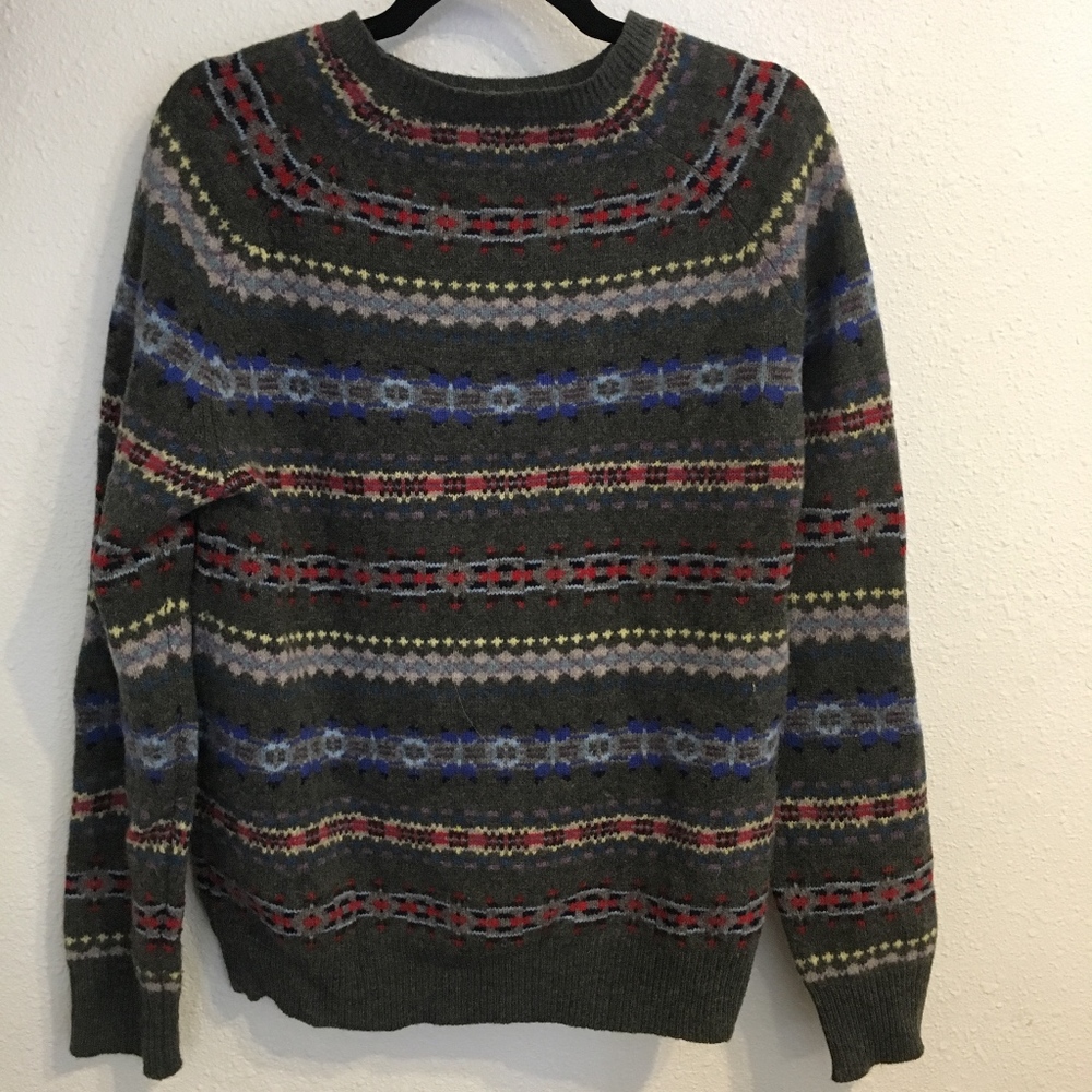 Jcrew lambswool fair isle sweater
